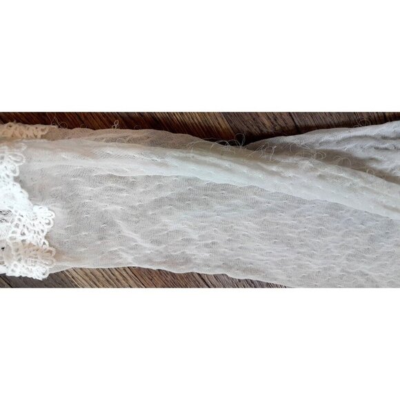 Womens Size Small Boho Hippie Fairy Cottagecore Flare Sleeve Mini Dress White - Picture 16 of 16